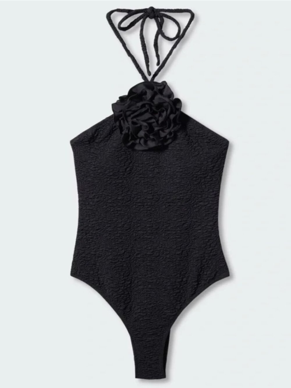 NWT! Mango Rosette One-piece Halter Swimsuit sz M